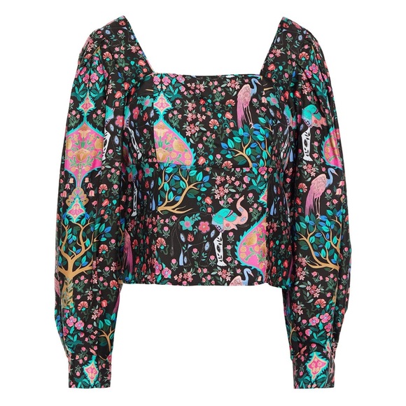 Sandro Ivea printed silk-twill top - Picture 1 of 11